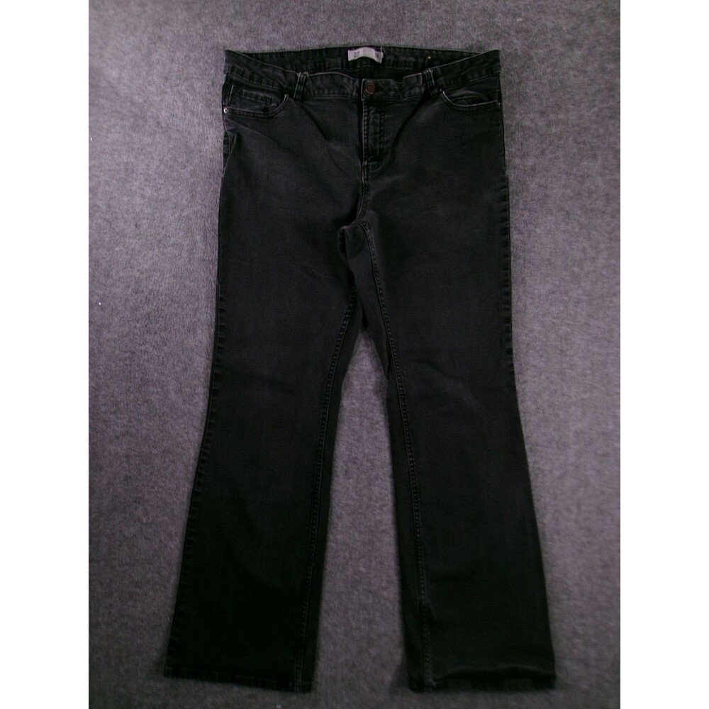Route 66 Jeans Men 34X30 Black Slim Boot Bootcut Dark Wash Low Rise Faded Tag 33